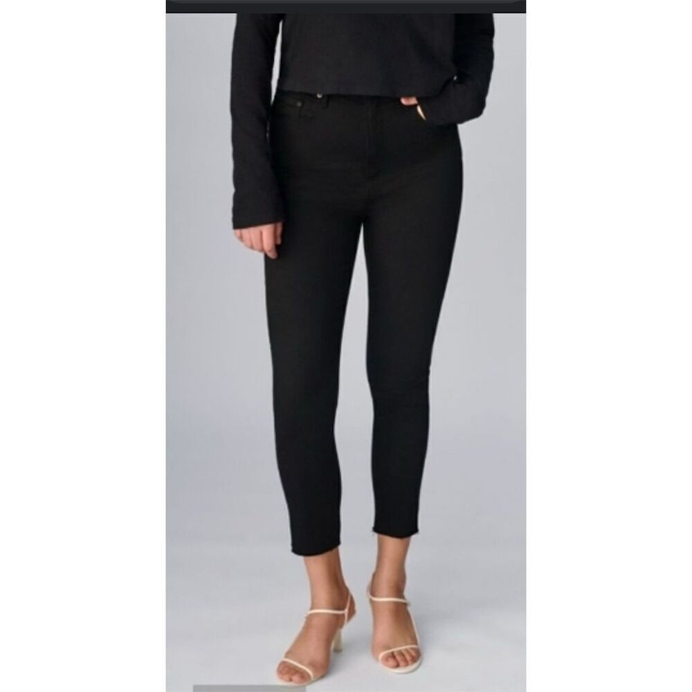 Aritzia Denim Forum Lola High Rise Skinny Crop Jeans Black Size 31